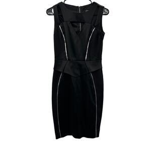 Jax Black Sleeveless Cut Out Cocktail Evening Sheath Mini Dress Size‎ 4